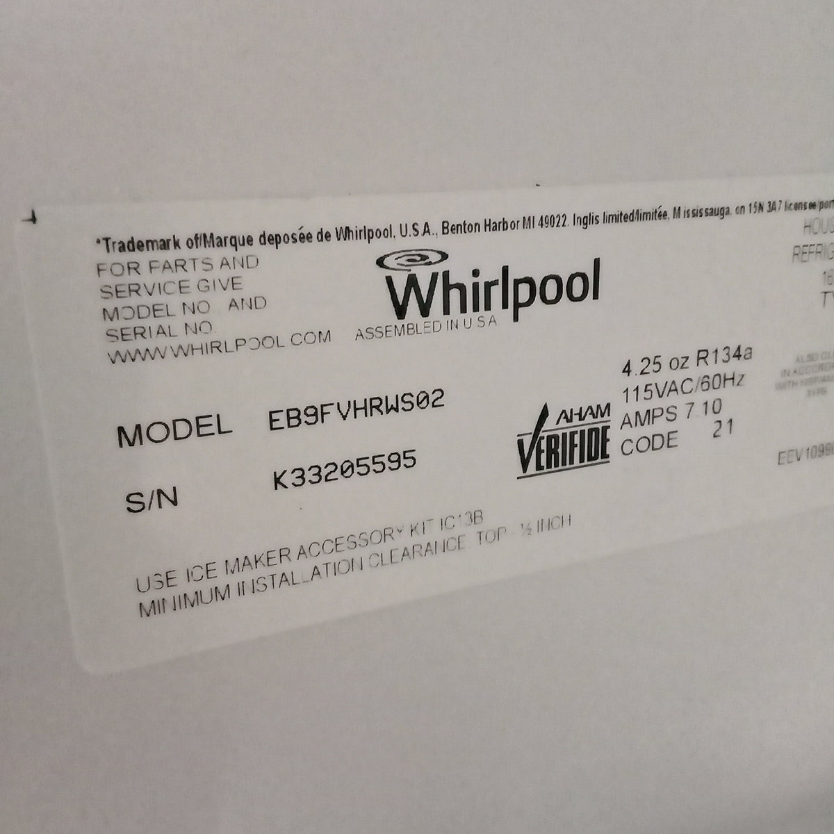 30"W Stainless Steel Fridge Freezer