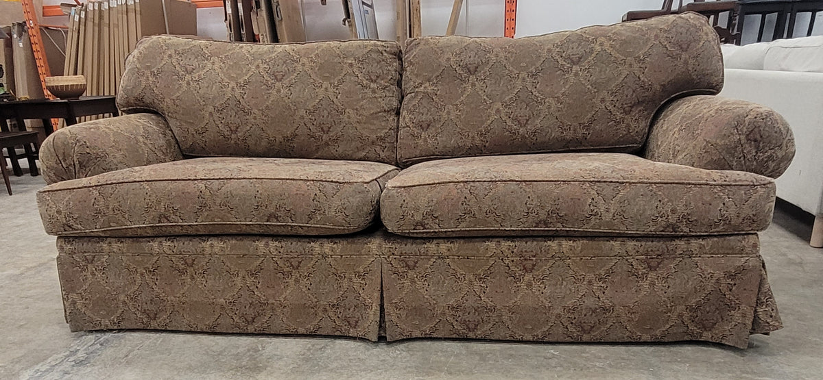 Ornamental Patterned Damask-Style Sofa