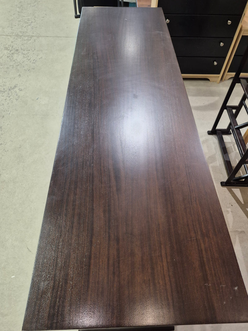 Dark Brown Buffet with Bow-Front Drawers