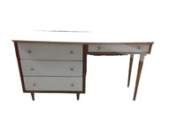 54"Wooden Desk With Silver Hardware