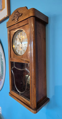 Vintage 1930's Mauthe German Wall Clock