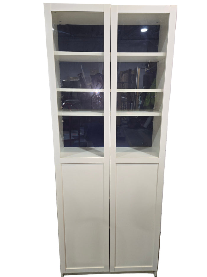 White & Blue Glass Cabinet