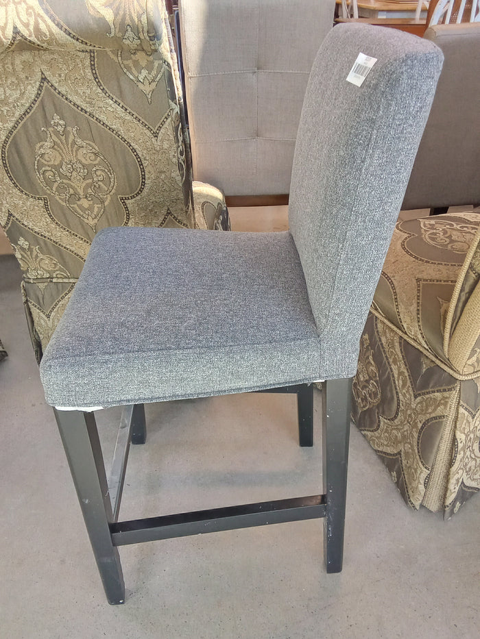 Blue Woven Fabric Bar Stool