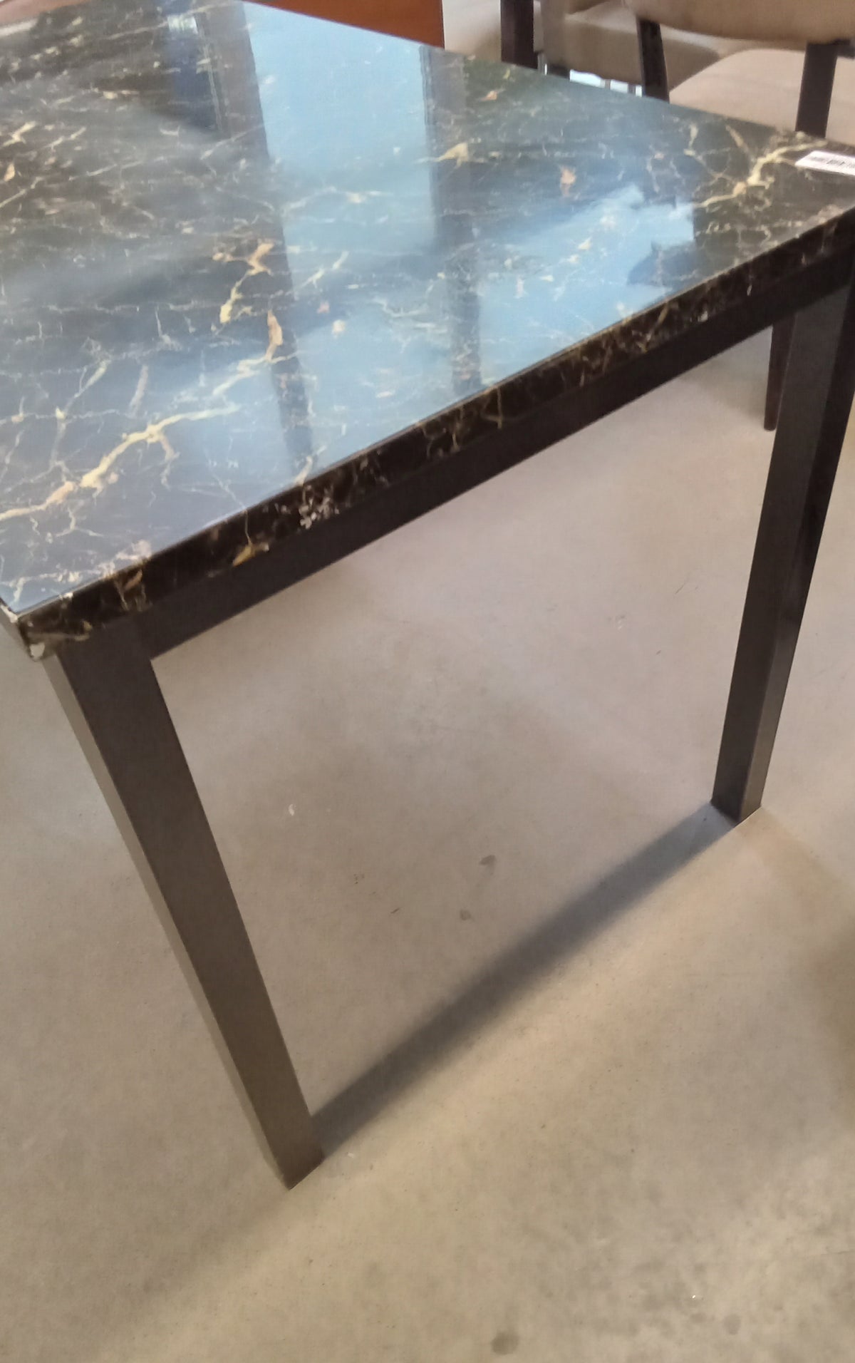 48"W Faux Marble Dinette Table
