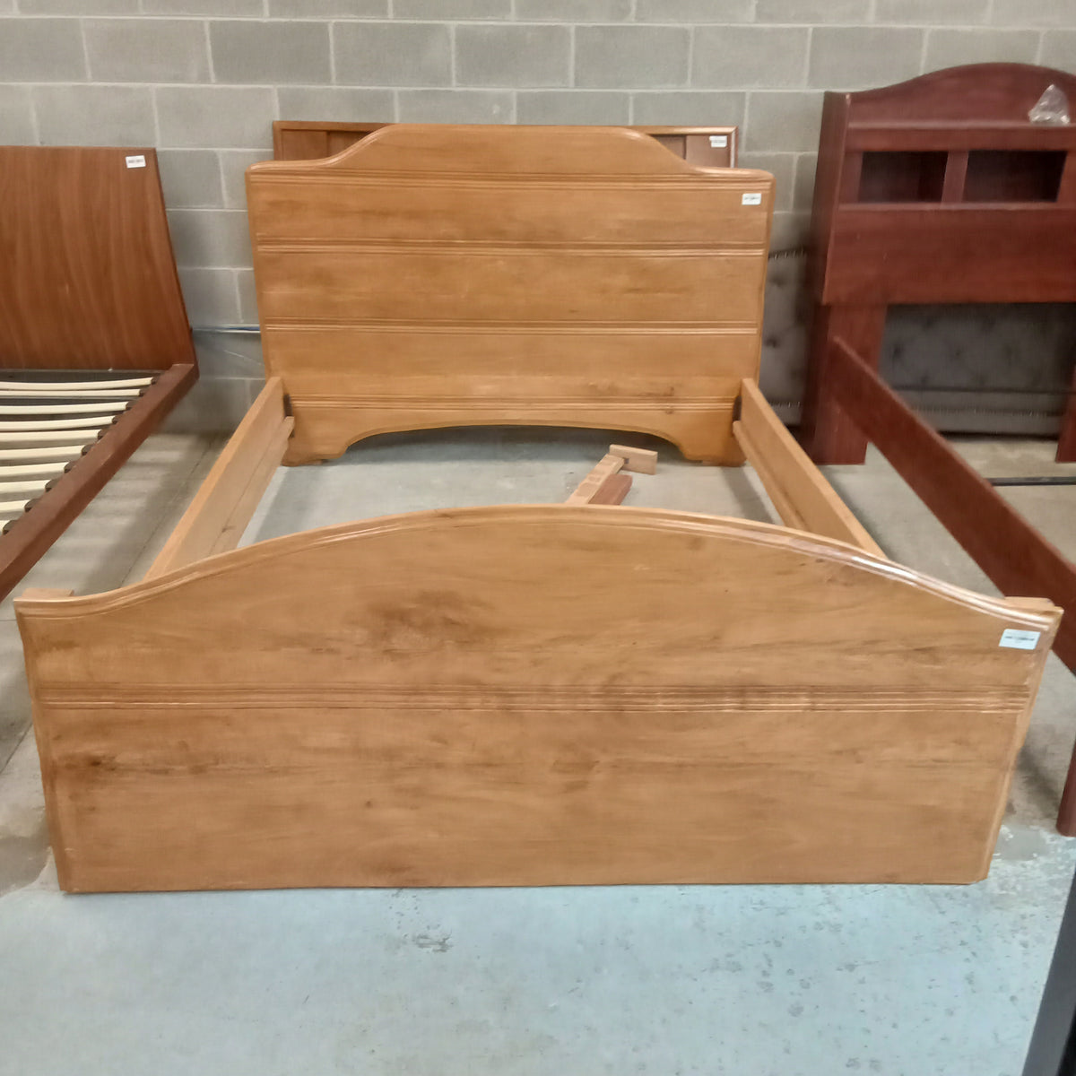Mahogany Wood Queen Bed Frame W/Headboard #PB1