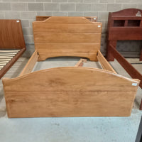 Mahogany Wood Queen Bed Frame W/Headboard #PB1