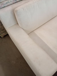 82"W Cream 2-Seater Couch