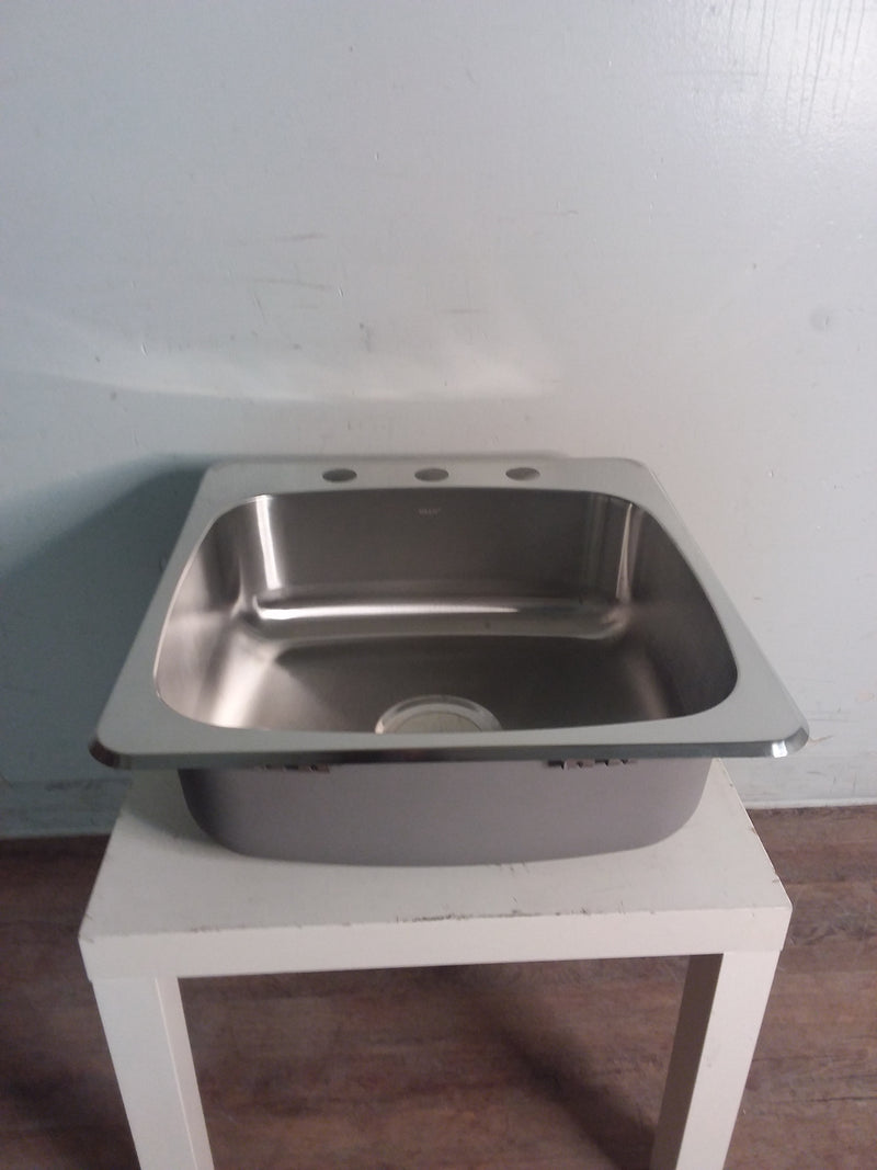 VALU+ Stainless Steel Single Kitchen Sink - 7 x 20 x 20-in