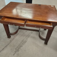 48"W Vintage Office Desk in Solid Wood - Two Drawers