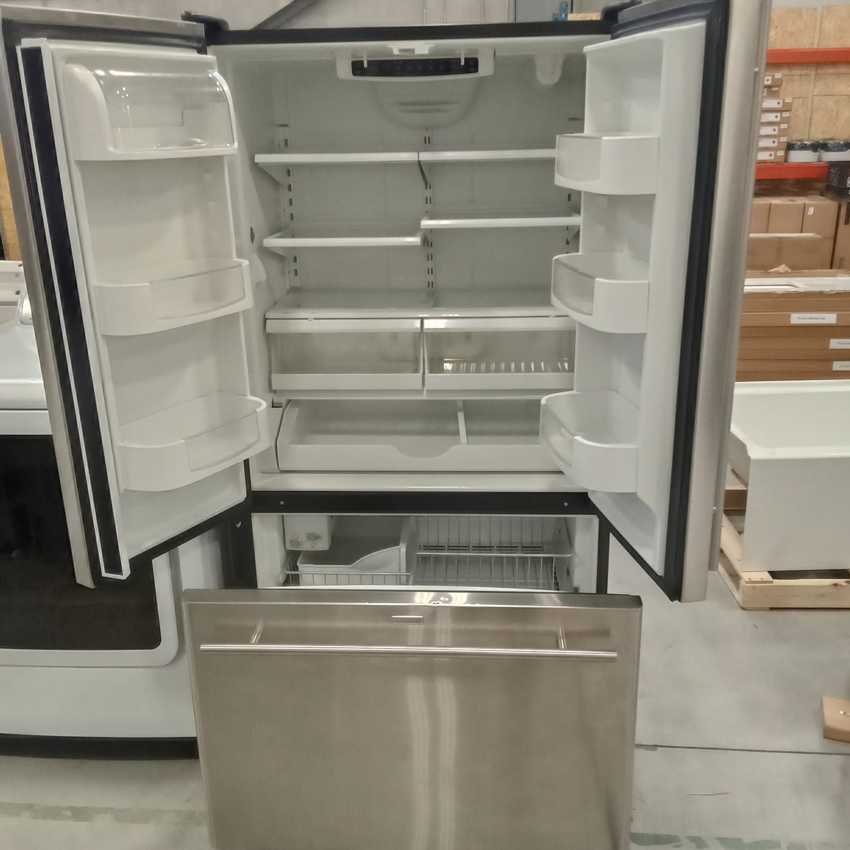 36"W Stainless Steel Fridge Freezer