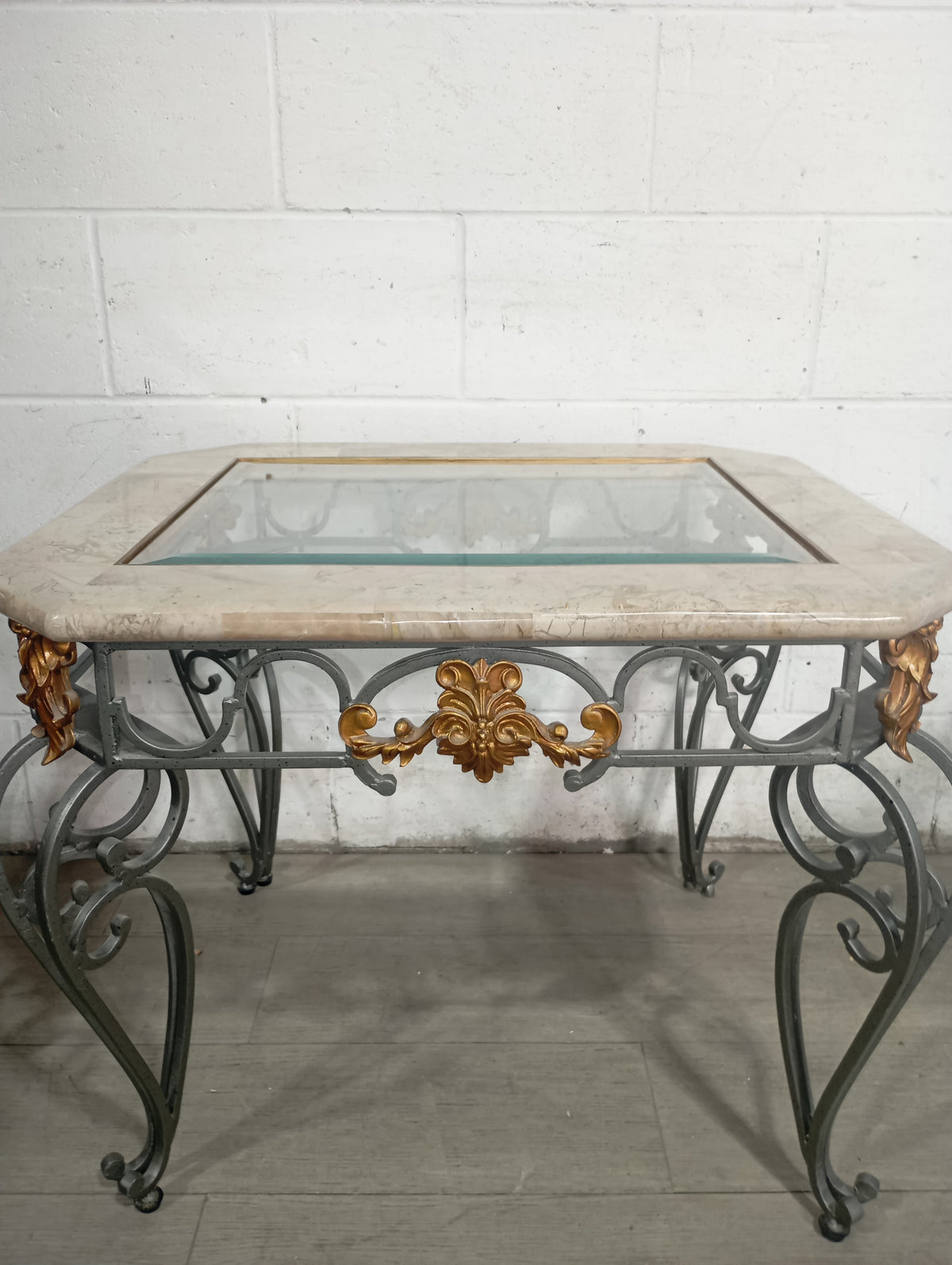 Beautiful Glass & Marble Side Table