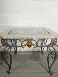 Beautiful Glass & Marble Side Table