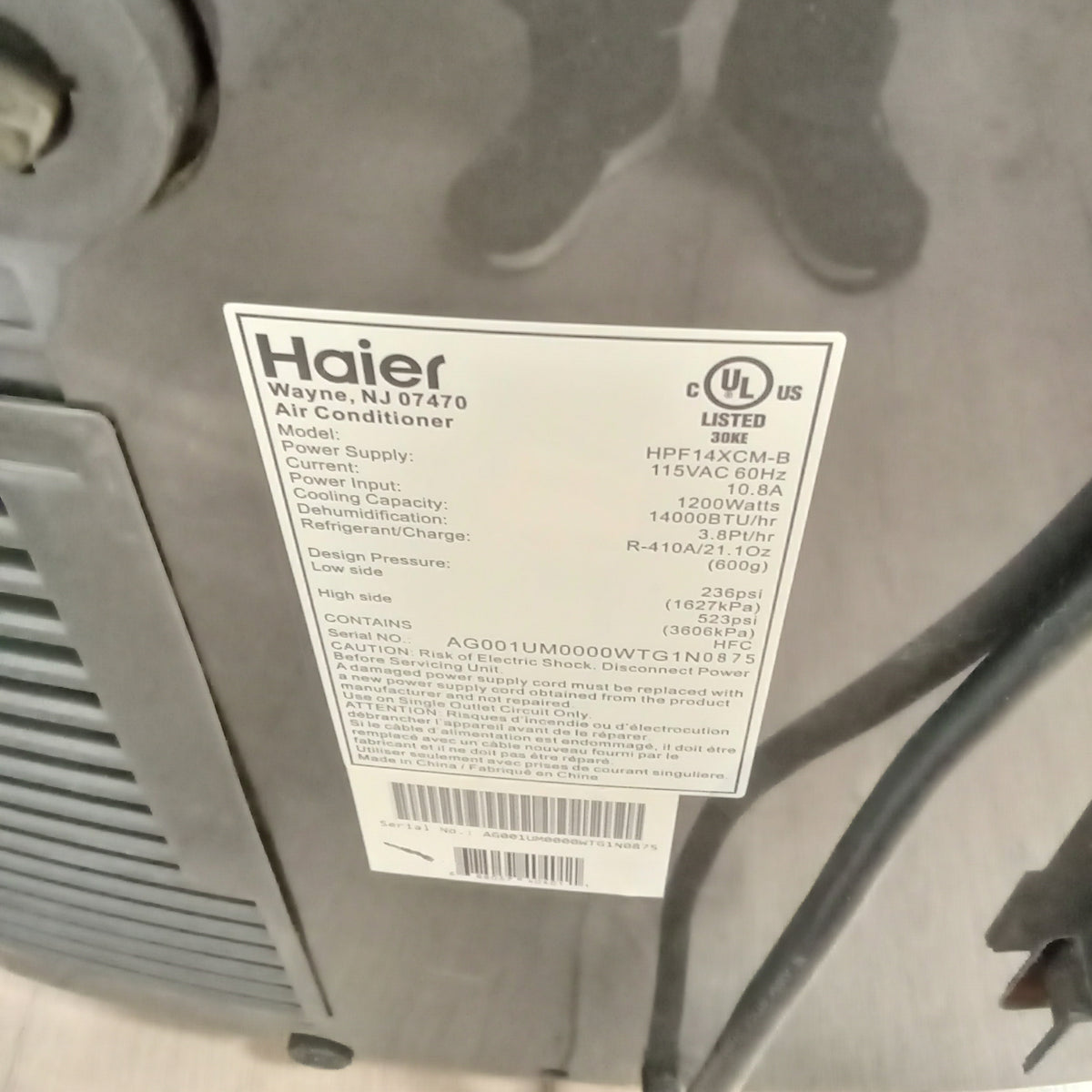 20"W 14,000 BTU Room Air Conditioner