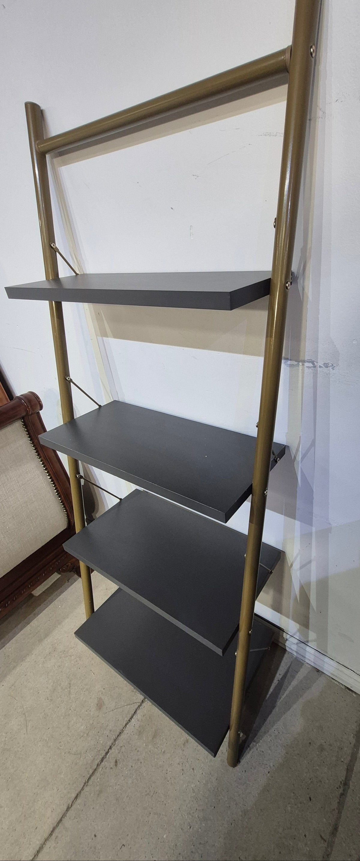 Ladder Shelf - Gold Metal Frame