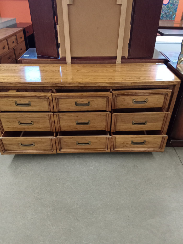 69"W Solid Wood 9-Drawer Dresser