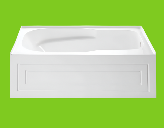 AQUA EDEN 60" Anti-Skid Right Hand Drain 3-Wall Alcove Tub