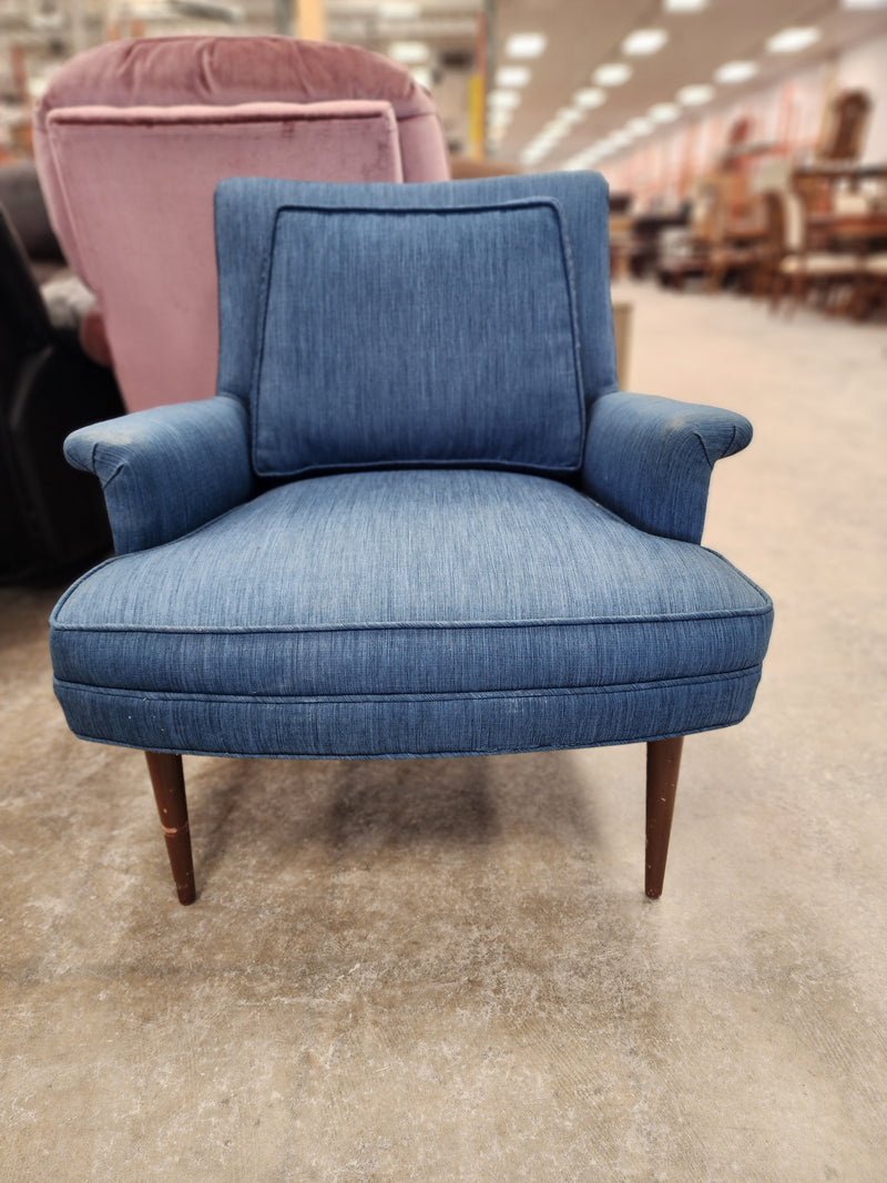 Modern Blue Upholstered Armchair