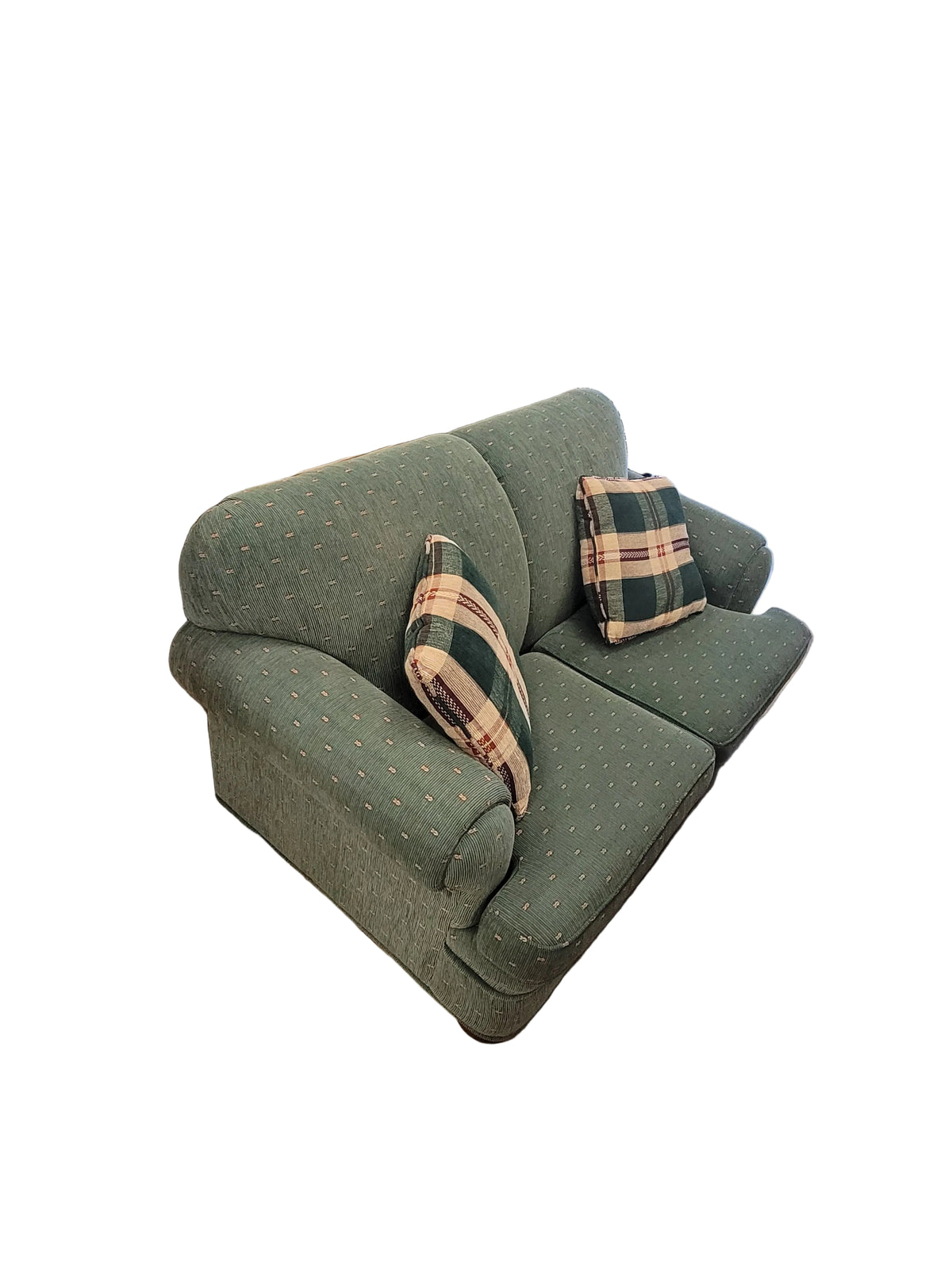Vintage Green 90's Style Love Seat
