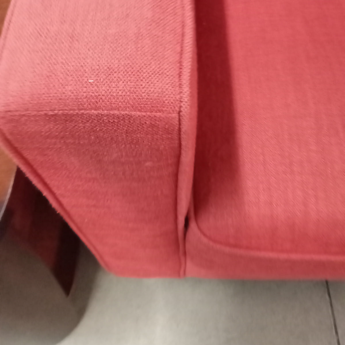 35"W Arm Chair in Red Fabric
