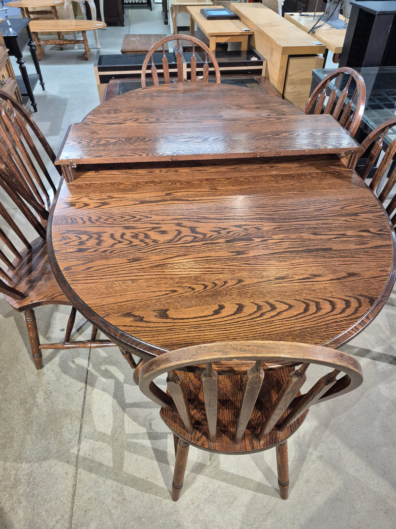 Solid Oak Dining Set w/6 chairs