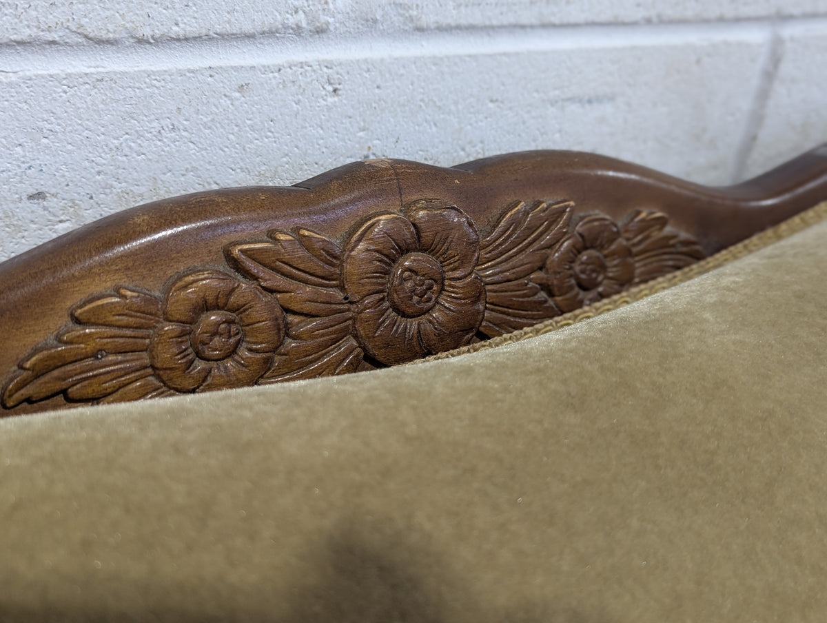 Green Regency Style 4 Seat Sofa