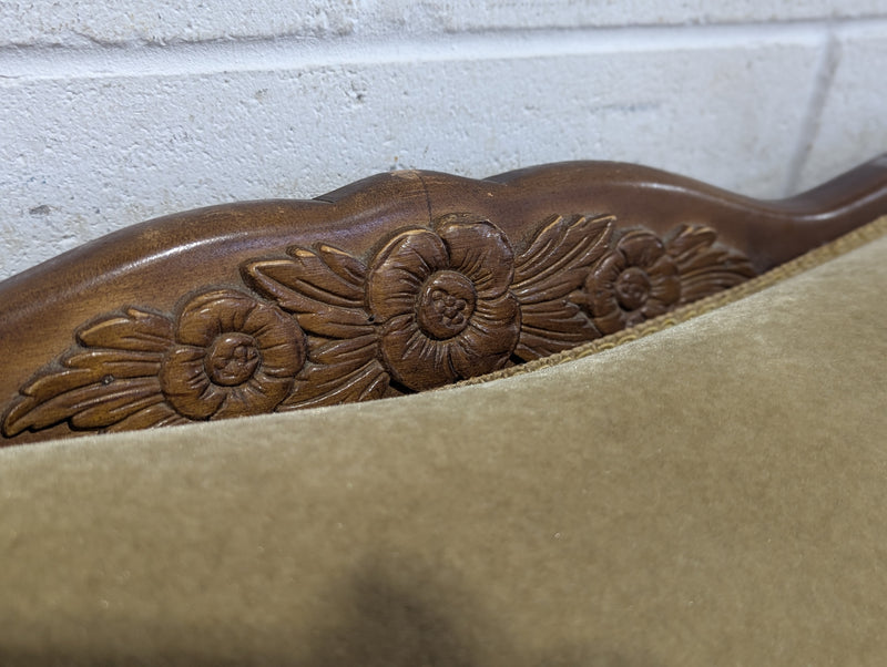 Green Regency Style 4 Seat Sofa