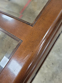 Asian-Inspired Coffee Table W/ Beveled Glass