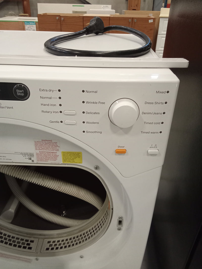 23.5"W Electric Front Load Dryer in White