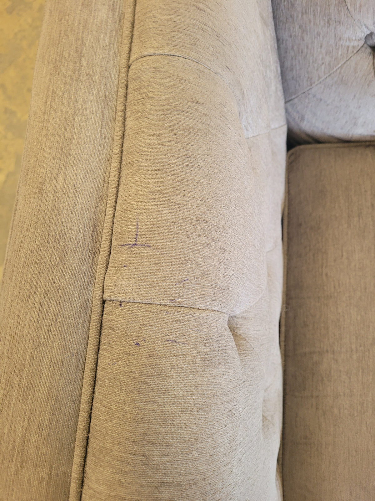 Light Grey Tufted Club Chair
