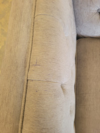 Light Grey Tufted Club Chair