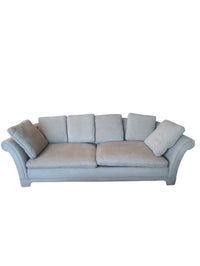 Modern Light Gray Sofa with Flared Armrests
