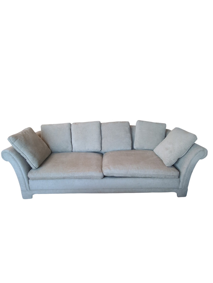 Modern Light Gray Sofa with Flared Armrests