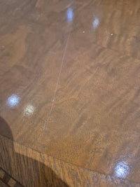 Vintage Carved Inlay Top Side End Table