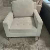 33"W Armchair in Gray Fabric