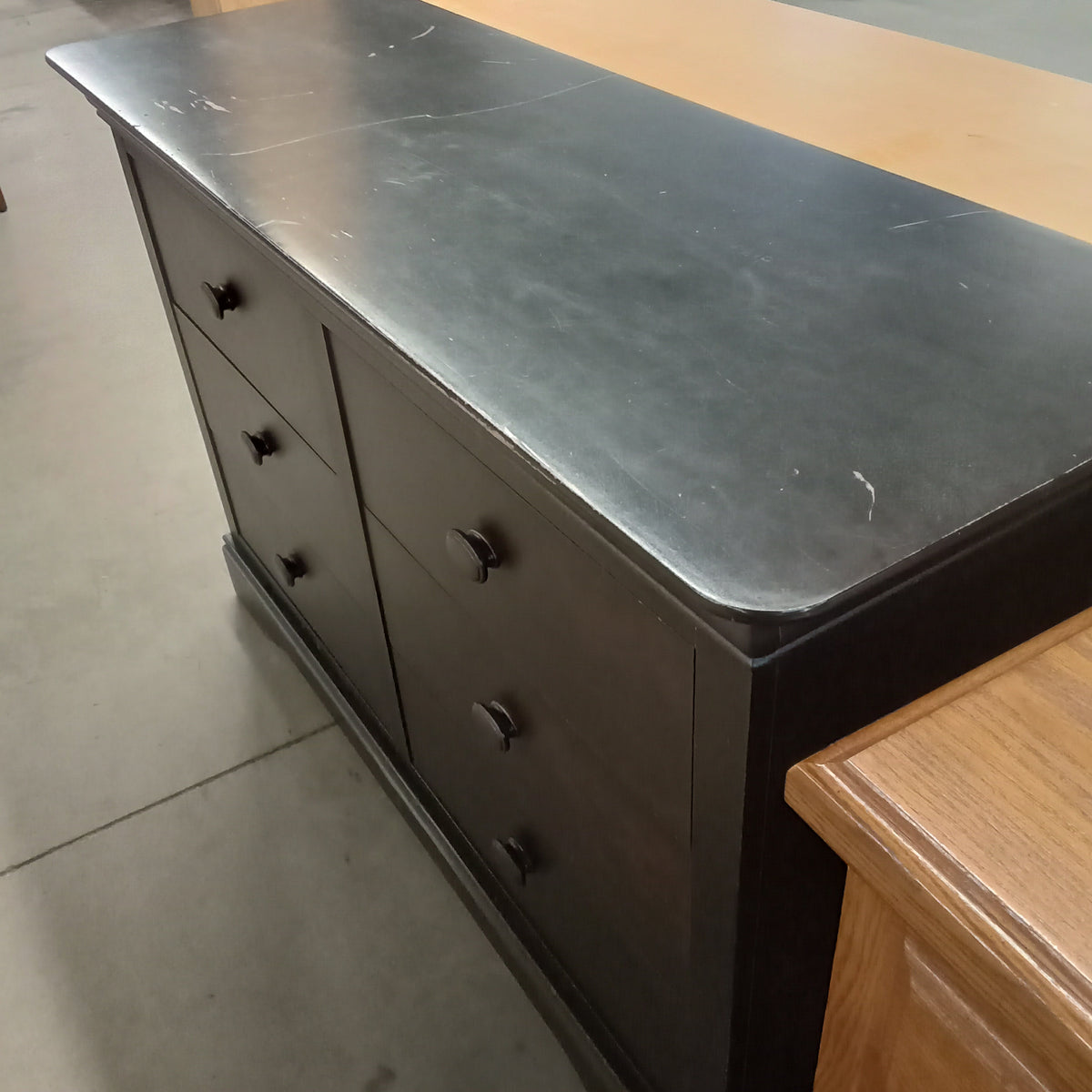 52"W 6-Drawer Dresser in Dark Wood
