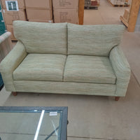 63"W Love Seat in Pin Stiped Fabric