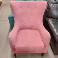 28"W Pink Wing Back Chair