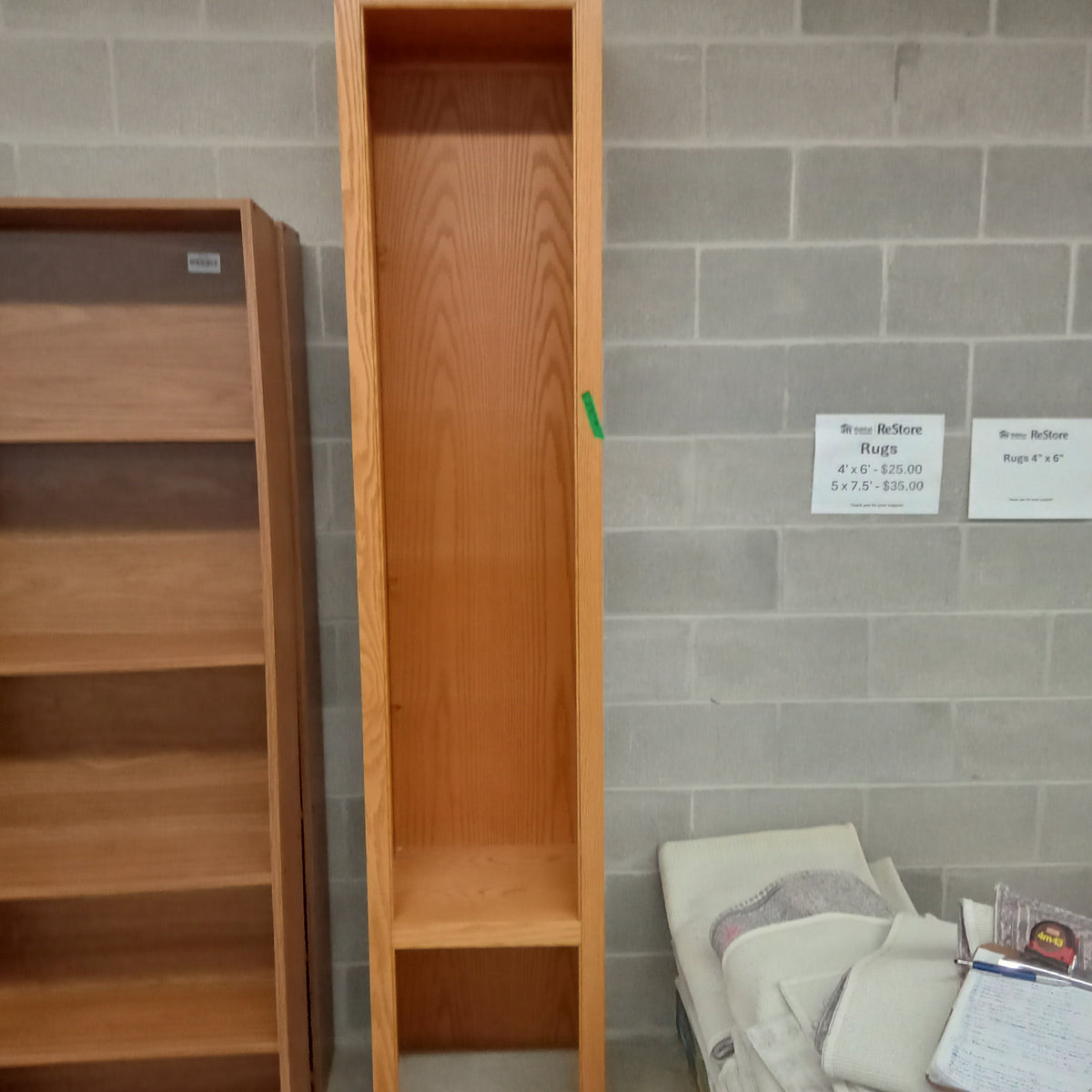 18"W Solid Wood Shelf Unit - No Shelves