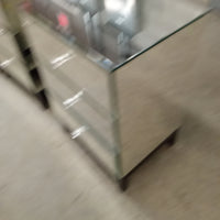 20"W 3-Drawer Side Table with Mirrored Finish