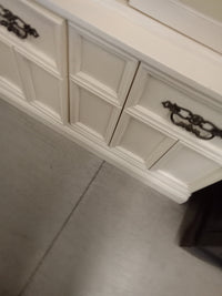42"W 2-Piece Vintage White Buffet/Hutch