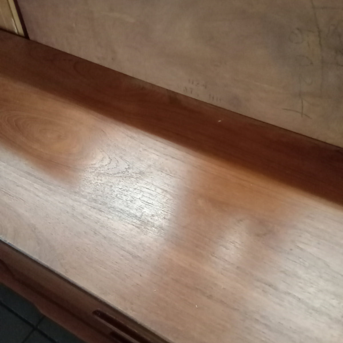 60"W Teak 6-Drawer Dresser