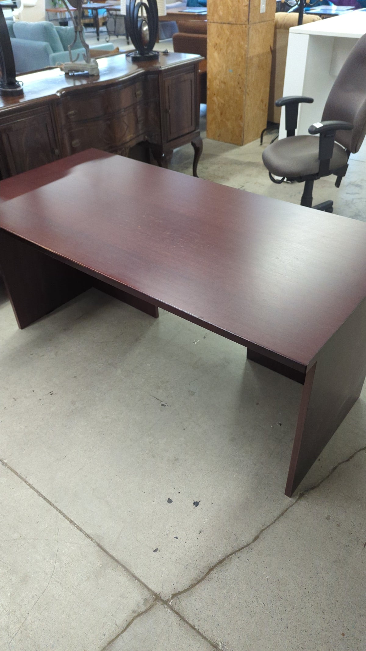63"W Faux Wood Desk
