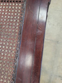 Regency-Style Mahogany Bench W/Cane Seats