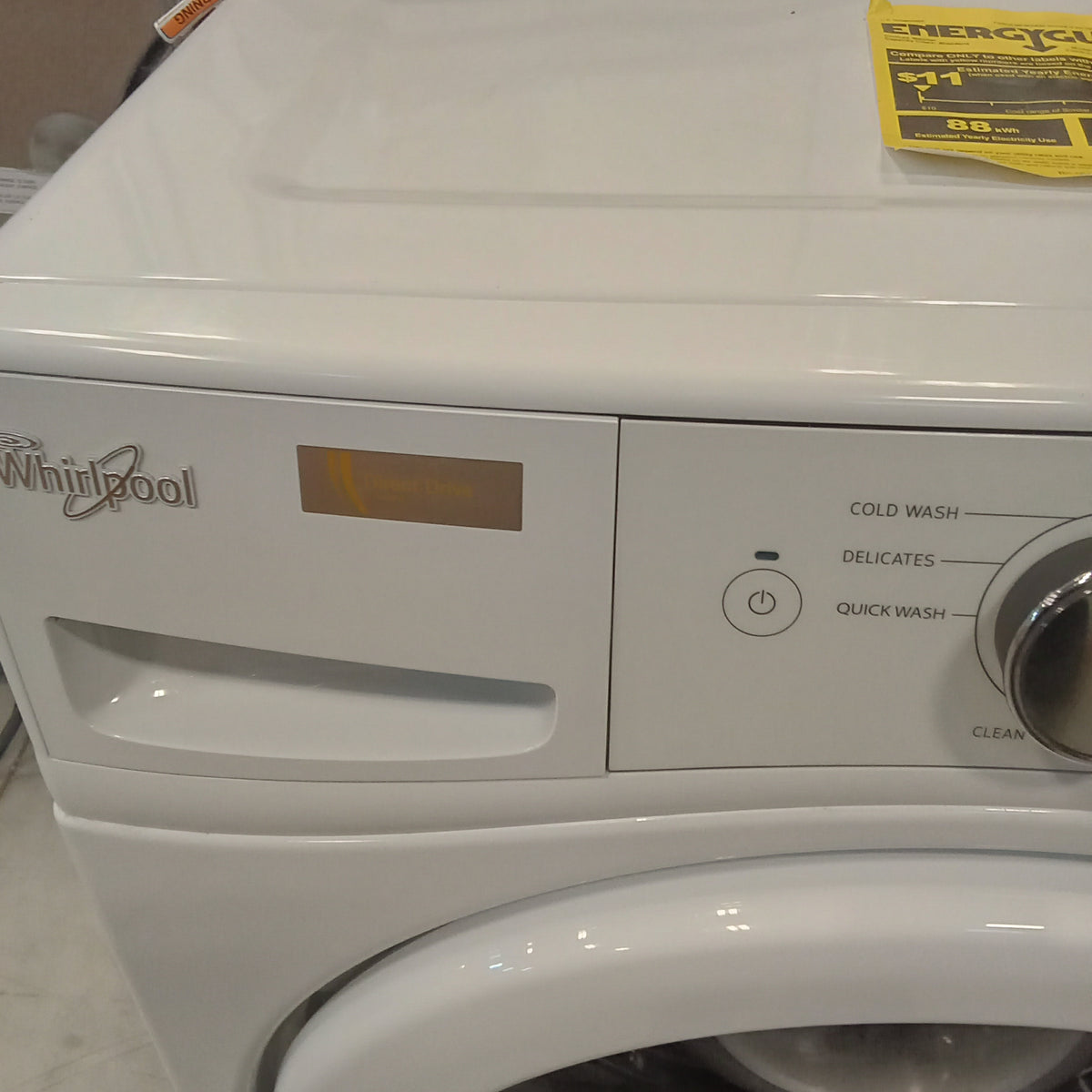 27"W Front Load Washing Machine in While