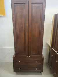 Set of 21 Kitchen Cabinets in Dark Brown