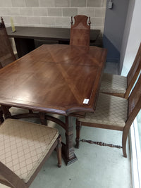 66"W Dining Table and Six Chairs