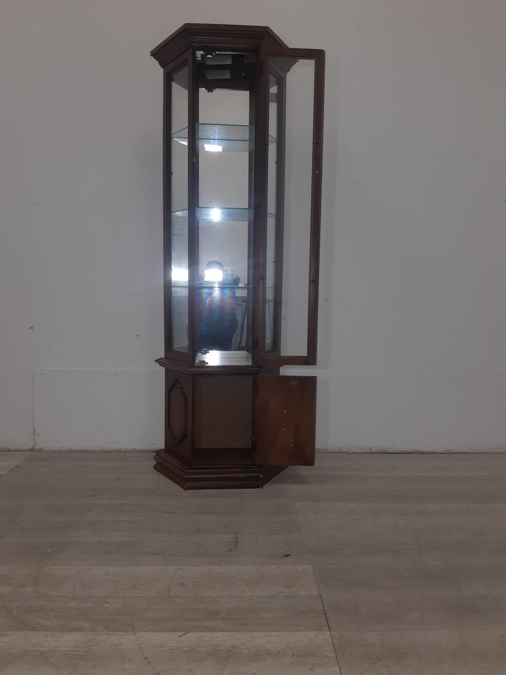 71" Solid Wood Curio Cabinet