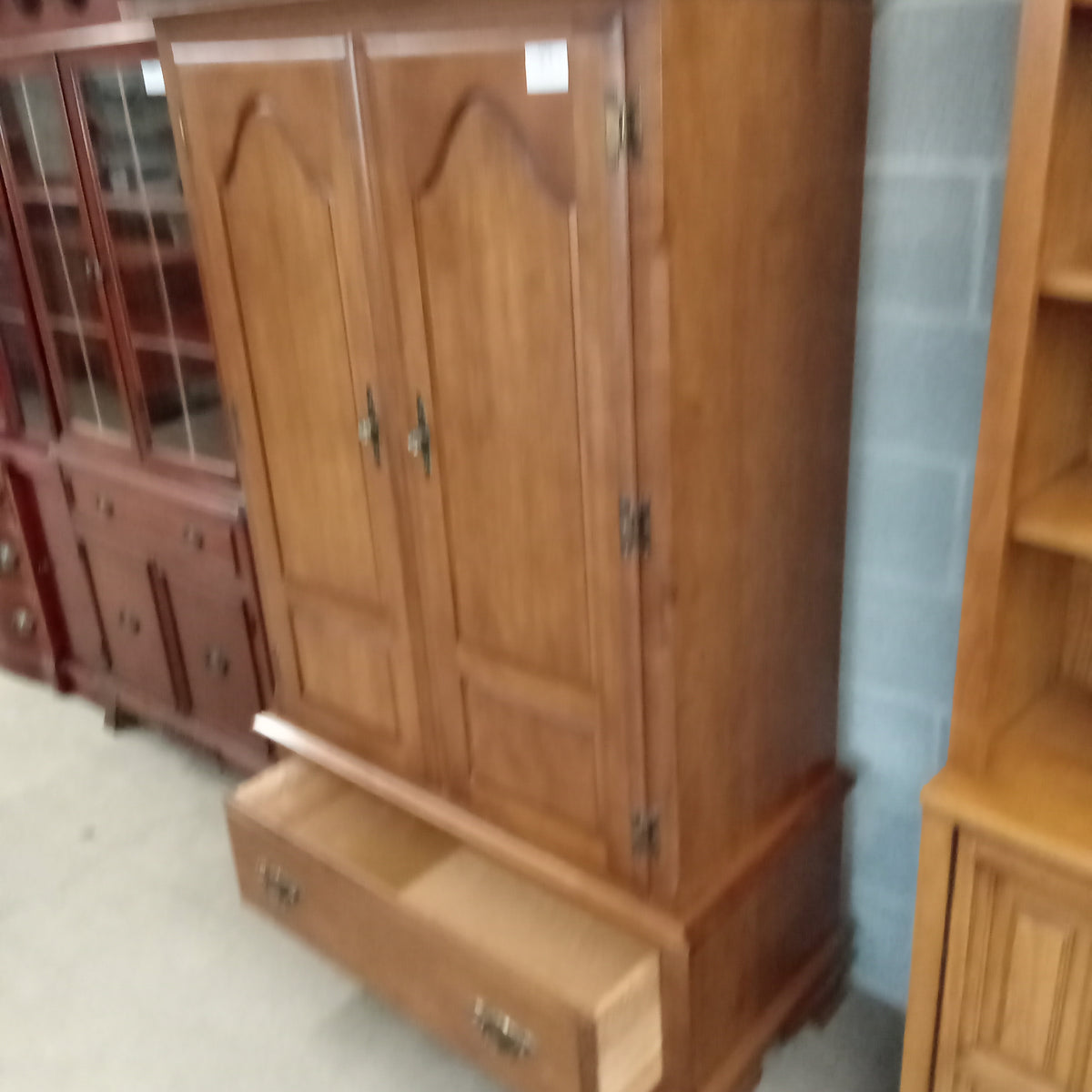37"W Solid Wood Armoire