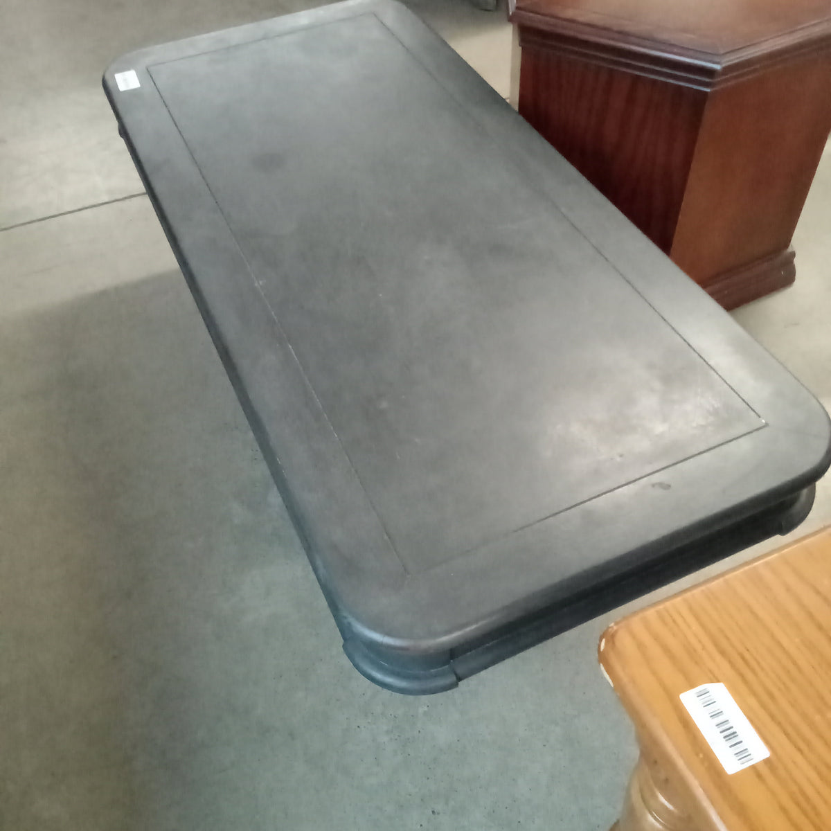 48"W Slate Gray Wooden Coffee Table