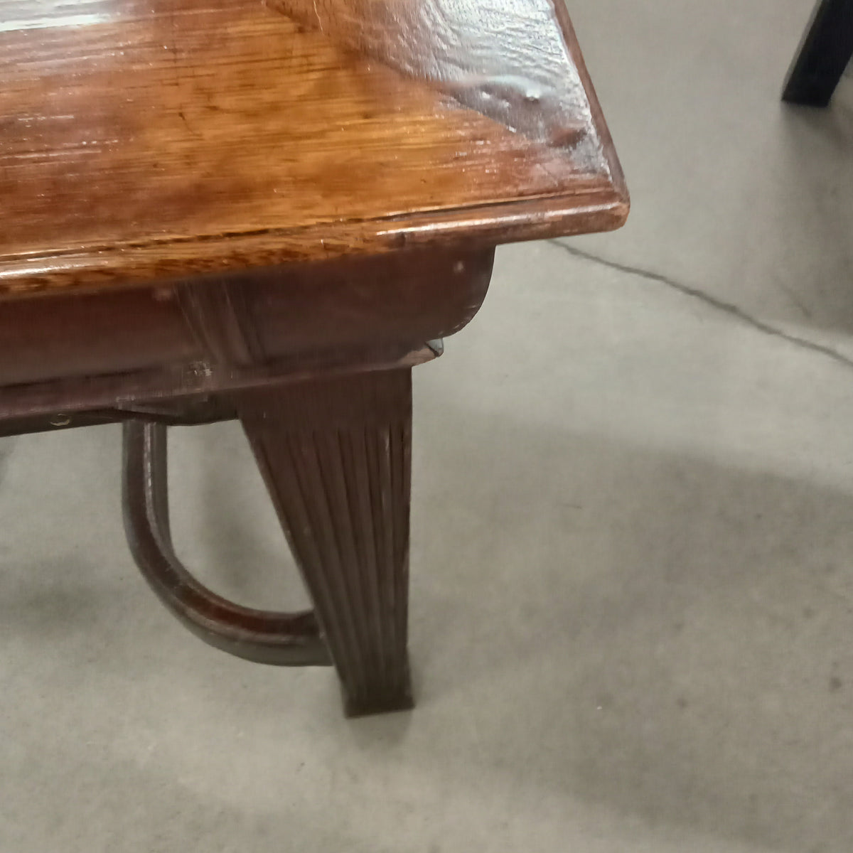 48"W Vintage Office Desk in Solid Wood - Two Drawers